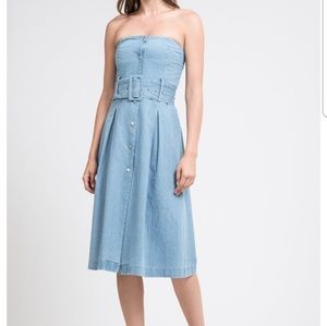 NWT J.O.A. Strapless Denim Dress - Medium